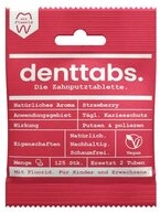 Denttabs Zahnpasta Zahnputztabletten - Strawberry mit Fluorid 125Stk