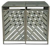 MCW Mülltonnenbox MCW-J44 (1 St), Erweiterbar, 2 Türen mit Riegelschloss, für