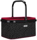 anndora Einkaufskorb mit stabilem Aluminiumrahmen, 22 l, Stoff durch Klettverschluss