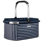 anndora Einkaufskorb mit stabilem Aluminiumrahmen, 22 l, Stoff durch Klettverschluss
