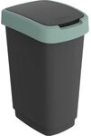 ROTHO M&uuml;lleimer Rotho Swingeimer Twist 25 L schwarz misletoe green