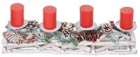 MCW Adventskranz T867, Mit 4 Kerzenhaltern, Aufwendig geschm&uuml;ckt