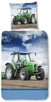 good morning Kinderbettw&auml;sche STRONG Traktor, Biber, 2 teilig, tolles Geschenk f&uuml;r