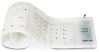 LogiLink LOGILINK Tastatur ID0018A, flexibel, wei&szlig; flexible Tastatur