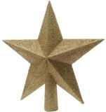 Kaemingk Christbaumspitze, Christbaumspitze Stern mit Glitzer 19cm Kunststoff,