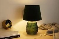 Pauleen Tischleuchte Crystal Velours, ohne Leuchtmittel, E14, Gr&uuml;n, Glas, Samt
