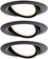 Paulmann Einbauleuchte Paulmann 93082 Set Nova Plus LED-Einbauleuchte LED 6 W Schwarz