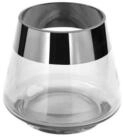 Fink Teelichthalter JONA Teelichthalter - H.13cm - Glas/ Silberfolie -...