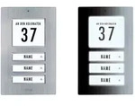m-e T&uuml;rklingelknopf LED-Klingeltaster 3-Fam.-Haus 41067, mit Adressfeld, mit