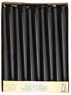 PAPSTAR Spitzkerze Leuchterkerzen &Oslash; 2,2 cm, 25 cm schwarz 50 Stk