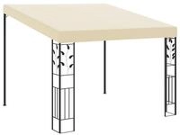 vidaXL Pavillon 3 x 3 x 25 m Wand-Pavillon Gartenzelt 3x3x2,5 m Cremewei&szlig;