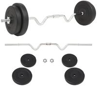 vidaXL Hantel-Set Langhantel-Set 30 kg