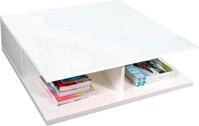 SalesFever Couchtisch im minimalistischen Stil, Kristallklare Tischplatte aus