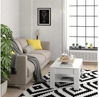 Vicco Couchtisch Milan, Wei&szlig;, 92.2 x 65 cm (1-St), Drehbar
