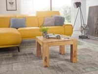 Wohnling Couchtisch Couchtisch Massiv-Holz Akazie 60 cm breit Wohnzimmer-Tisch...