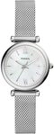 Fossil Quarzuhr Carlie ES4432, Armbanduhr, Damenuhr, Perlmutt-Zifferblatt,