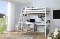 Ticaa Hochbett,Kinderbett &bdquo;Felix&ldquo; mit Schreibtisch Kiefer Optimale...