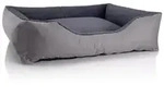 BedDog Tierbett Hundebett TEDDY mit Rand, Bezug abnehmbar grau 85 cm x 100 cm