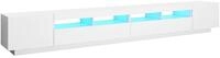 vidaXL TV-Schrank NA TV-Schrank mit LED Leuchten Wei&szlig; 300x35x40 cm Lowboard