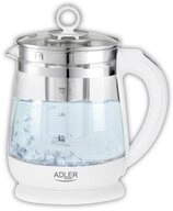 ADLER EUROPE Wasserkocher AD 1299 aus Glas mit Teesieb und Temperaturwahl, Teekocher,