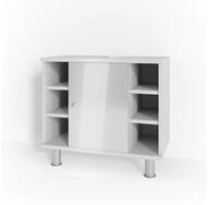 Vicco Waschbeckenunterschrank Fynn, Wei&szlig; Hochglanz, 60 x 54 cm (1-St)