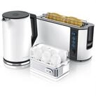 Arendo Fr&uuml;hst&uuml;cks-Set (3-tlg), Wasserkocher 1,5l / 2-Scheiben Toaster /...