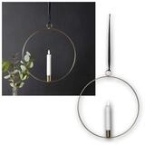 STAR TRADING LED-Kerze LED-Kerze "Flamme", mit Ring &Oslash; 28cm, Messing