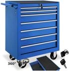 tectake Werkzeugwagen Werkstattwagen mit 7 Schubladen, blau, 7, 79, 7...