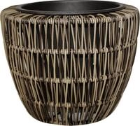 Trend Line Blumentopf TrendLine Polyrattan Pflanztopf &Oslash; 24 x 20 cm braun