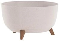 Siena Garden Pflanzk&uuml;bel Pflanzgef&auml;&szlig; OSLO creme 47x26,5 cm Kunststoff/Holzfasern