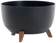 Siena Garden Pflanzk&uuml;bel Pflanzgef&auml;&szlig; OSLO 40 x 26,5 cm &ndash; anthrazit, mit Einsatz