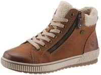 Winterboots REMONTE, Damen, Gr. 41, braun (braun, beige), Leder, Textil, Fellimitat,
