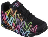 Sneaker SKECHERS "UNO - HIGHLIGHT LOVE", Damen, Gr. 41, bunt (schwarz, multi),