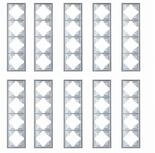 Kopp Abdeckrahmen 10X Malta Abdeckrahmen 4-Fach Silber Steckdose Wechselschalter
