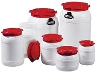 PROMAT Deckel 7004-61-046 Weithalsfass 3,6 l PE wei&szlig; mit rotem Deckel ohne...