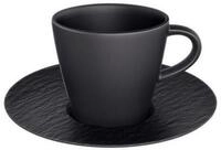 Villeroy & Boch Tasse Manufacture Rock Espressotasse mit Untertasse, 1-tlg.,