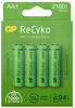 GP Batteries AA Akku GP NiMH 2100 mAh ReCyko 1,2V 4 Stück Akku 2100 mAh (1,2 V)