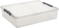 Sunware Aufbewahrungsbox Sunware Bettbox Q-Line 60L transparent 80 x 50 x