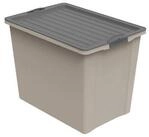 ROTHO Aufbewahrungsbox COMPACT stapelbare 70l Aufbewahrungskiste mit Deckel und
