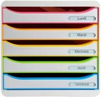 EXACOMPTA Schubladenbox Schubladenbox Big Box Plus 5 offene Schubladen...