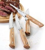 ZASSENHAUS Messerblock Steakbesteck Steakmesser K&uuml;chenmesser Messer Set 4-tlg