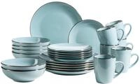 M&Auml;SER Kombiservice Geschirr-Set, Service Metallic Rim (24-tlg), 6 Personen,