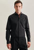 seidensticker Businesshemd Regular Regular Langarm Kentkragen Uni, schwarz