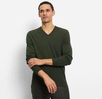 V-Ausschnitt-Pullover OLYMP "OLYMP Strick Casual", Herren, Gr. 3XL, gr&uuml;n (olive),