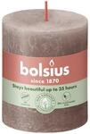 Bolsius Stumpenkerze Bolsius Stumpenkerze Rustik Shine Rustikales Taupe