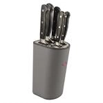 WESCO Messerblock Loft, mit 5 K&uuml;chenmessern Edelstahl Messer Set 6-tlg. &ndash;...