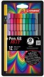 STABILO Faserstift STABILO Pen 68 ARTY Filzstift - M - 1 mm - 12er Set