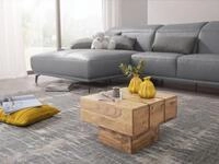 Wohnling Beistelltisch Beistelltisch Massivholz Akazie Wohnzimmertisch 44 x 44...