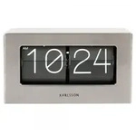 Karlsson Uhr Wand- und Tischuhr Boxed Flip Brushed Steel (20,5x7x11,5cm)