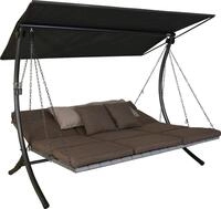 Angerer Freizeitm&ouml;bel Hollywoodschaukel Luxus Smart olive, 3-Sitzer, Bettfunktion,
